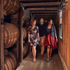 Caminhando pela Buffalo Trace Distillery em Frankfort, Kentucky