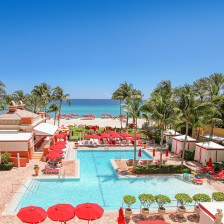 Vista aérea do Aqualina Resort & Residences em Miami, Flórida